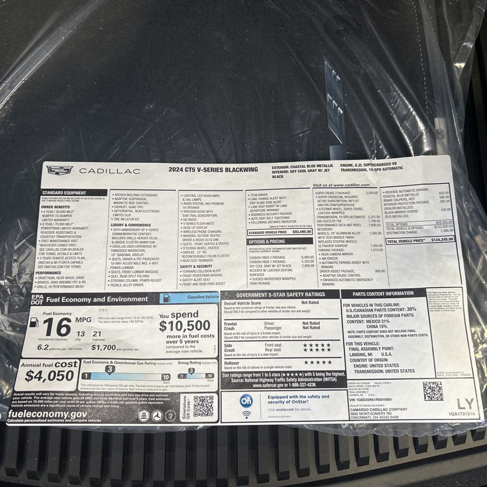 2024 Cadillac CT5-V - Image 21